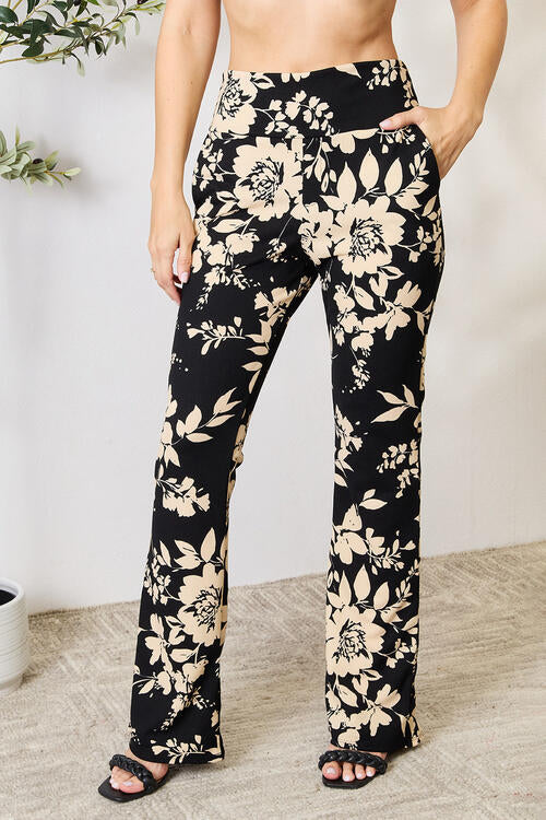 High Waist Floral Flare Pants - Bottoms - Pants - 6 - 2024