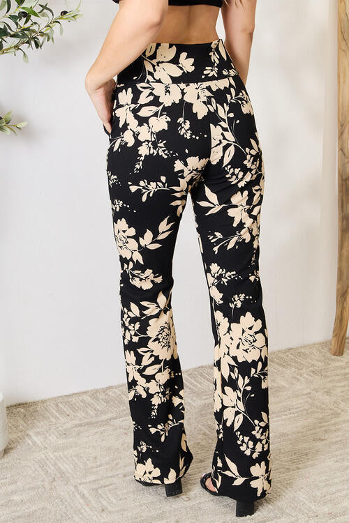 High Waist Floral Flare Pants - Bottoms - Pants - 8 - 2024