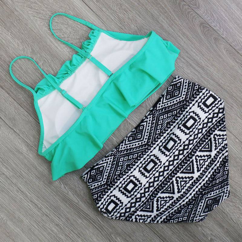 High Waist Halter Bikini Set - Women’s Clothing & Accessories - Skirts - 17 - 2024