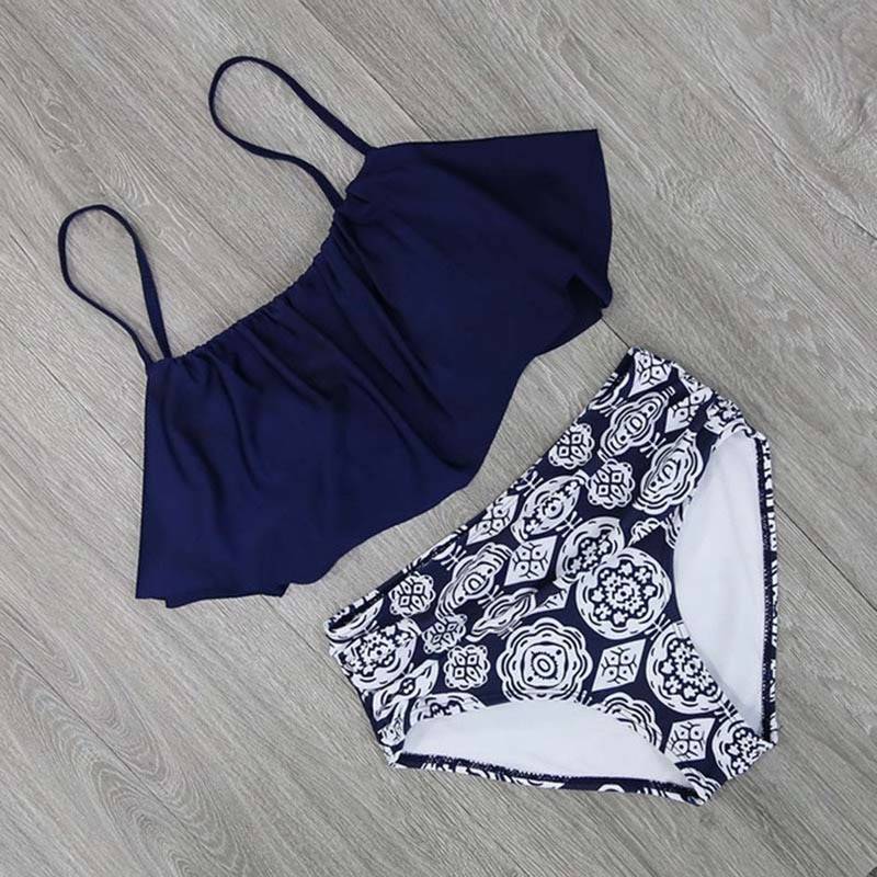 High Waist Halter Bikini Set - Women’s Clothing & Accessories - Skirts - 6 - 2024