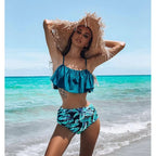 High Waist Halter Bikini Set - Women’s Clothing & Accessories - 8