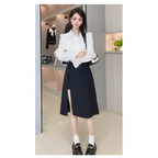 High Waist Harajuku Split Skirt – A-Line Irregular Mid-Length Skirt - Bottoms - Skirts - 2