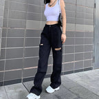 Street Fashion Casual High Waist Jeans - Bottoms - 3