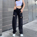 Street Fashion Casual High Waist Jeans - Bottoms - 4