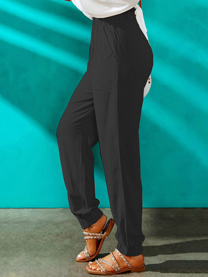 High Waist Joggers with Pockets - Bottoms - Pants - 3 - 2024