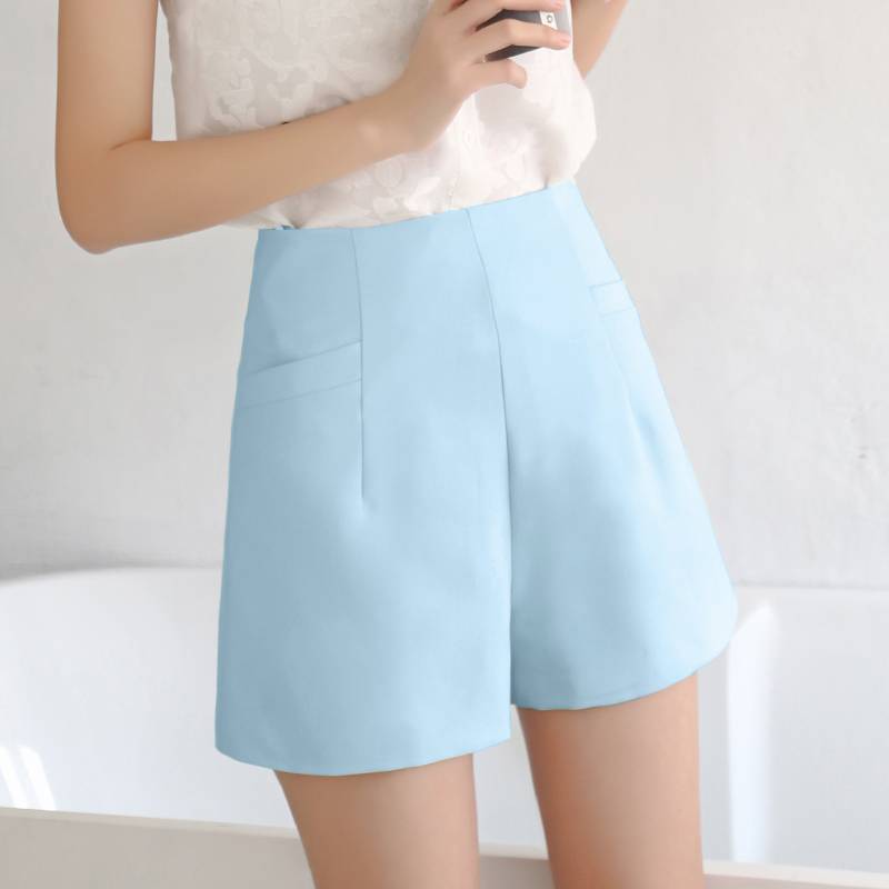 High Waist Korean Shorts - Light Blue / L - Bottoms - Shirts & Tops - 10 - 2024