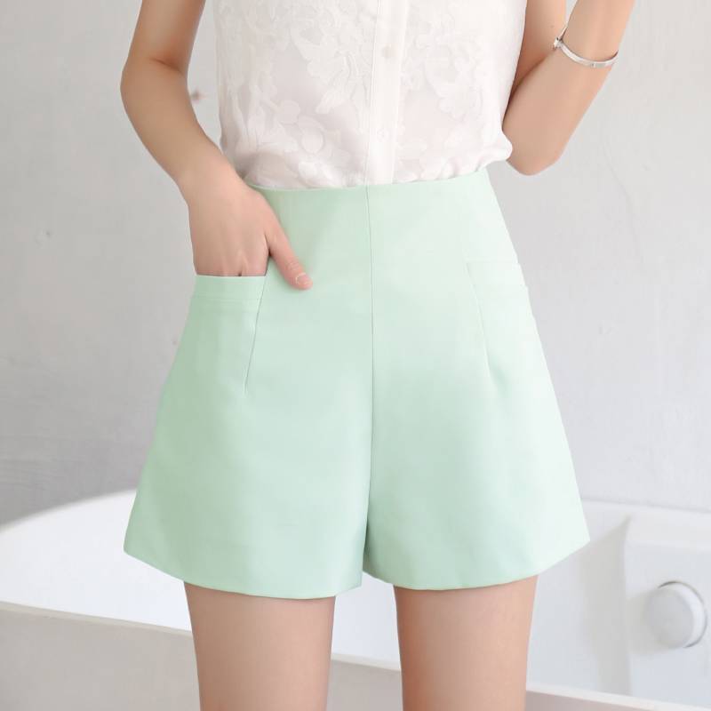 High Waist Korean Shorts - Light Green / XXL - Bottoms - Shirts & Tops - 12 - 2024