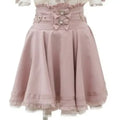 High Waist Lolita Skirt – Lace Trim & Bow Detail - Bottoms - Short - Skirts - 23