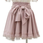 High Waist Lolita Skirt – Lace Trim & Bow Detail - Bottoms - Short - Skirts - 5