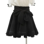High Waist Lolita Skirt – Lace Trim & Bow Detail - Bottoms - Short - Skirts - 17