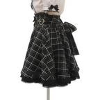 High Waist Lolita Skirt – Lace Trim & Bow Detail - Bottoms - Short - Skirts - 13