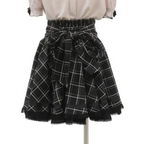 High Waist Lolita Skirt – Lace Trim & Bow Detail - Bottoms - Short - Skirts - 12