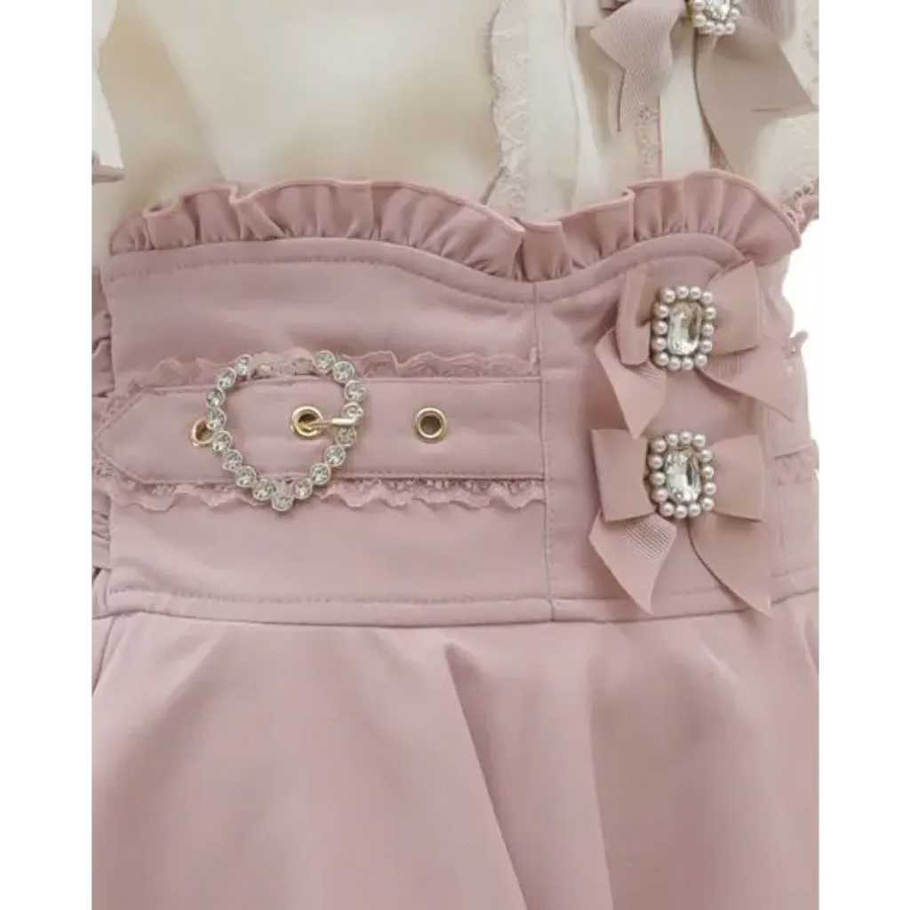 High Waist Lolita Skirt – Lace Trim & Bow Detail - Bottoms - Short - Skirts - 19