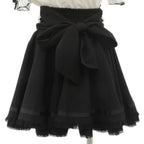 High Waist Lolita Skirt – Lace Trim & Bow Detail - Bottoms - Short - Skirts - 4