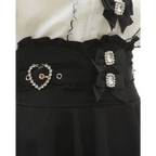 High Waist Lolita Skirt – Lace Trim & Bow Detail - Bottoms - Short - Skirts - 16