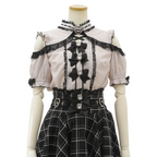 High Waist Lolita Skirt – Lace Trim & Bow Detail - Bottoms - Short - Skirts - 10