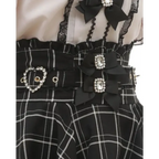 High Waist Lolita Skirt – Lace Trim & Bow Detail - Bottoms - Short - Skirts - 14