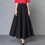 High Waist A-Line Maxi Skirt with Pockets - Bottoms - Maxi Skirt - 5