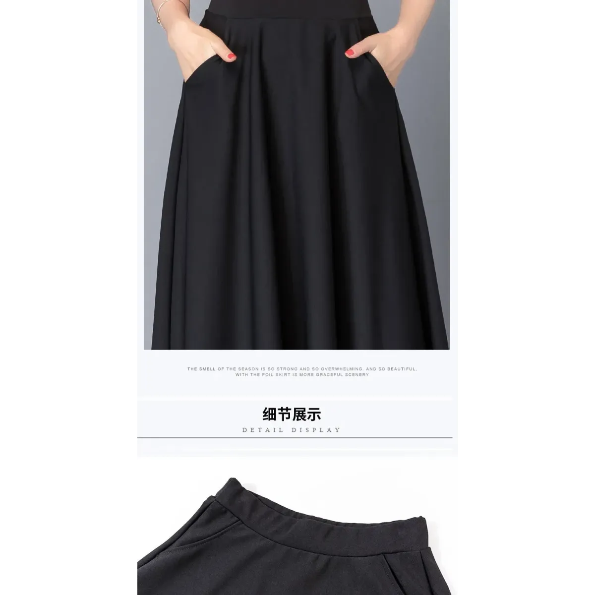 High Waist A-Line Maxi Skirt with Pockets - Bottoms - Maxi Skirt - 3