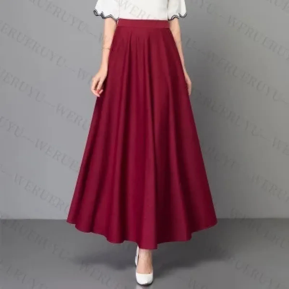 High Waist A-Line Maxi Skirt with Pockets - Bottoms - Maxi Skirt - 4
