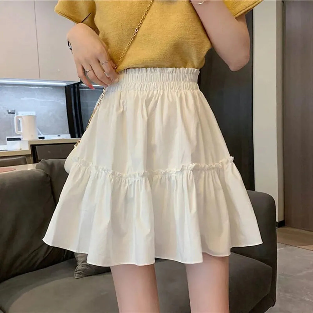 Kawaii Cottage-core High Waist Mini Skirt - Bottoms - 1