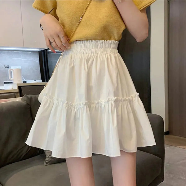 Kawaii Cottage-core High Waist Mini Skirt - Bottoms - 1