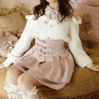 High Waist Kawaii Pleated Mini Skirt with Bow Detail - Bottoms - Pleated Skirt - 2