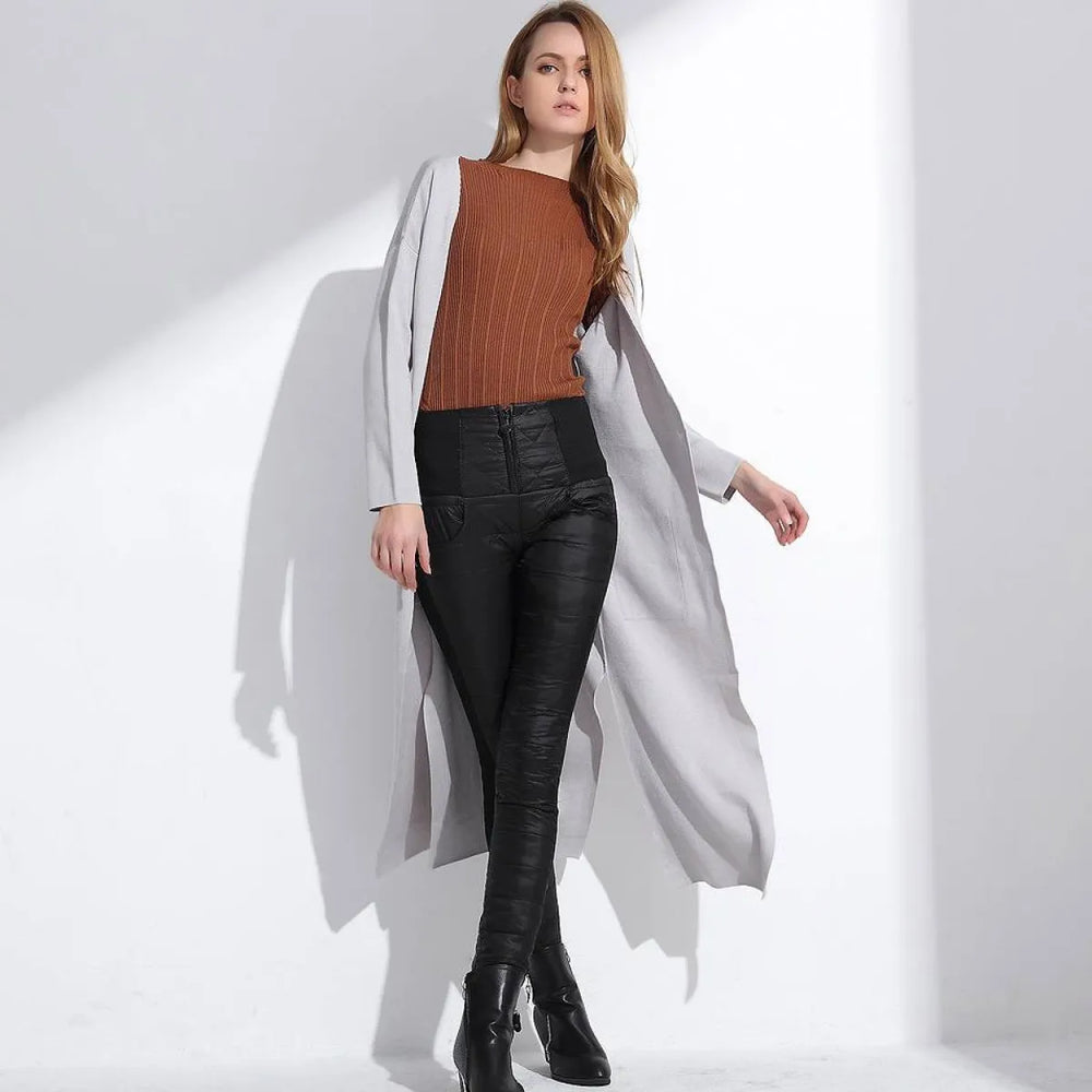Women High Waist Down Pants - Bottoms - 1