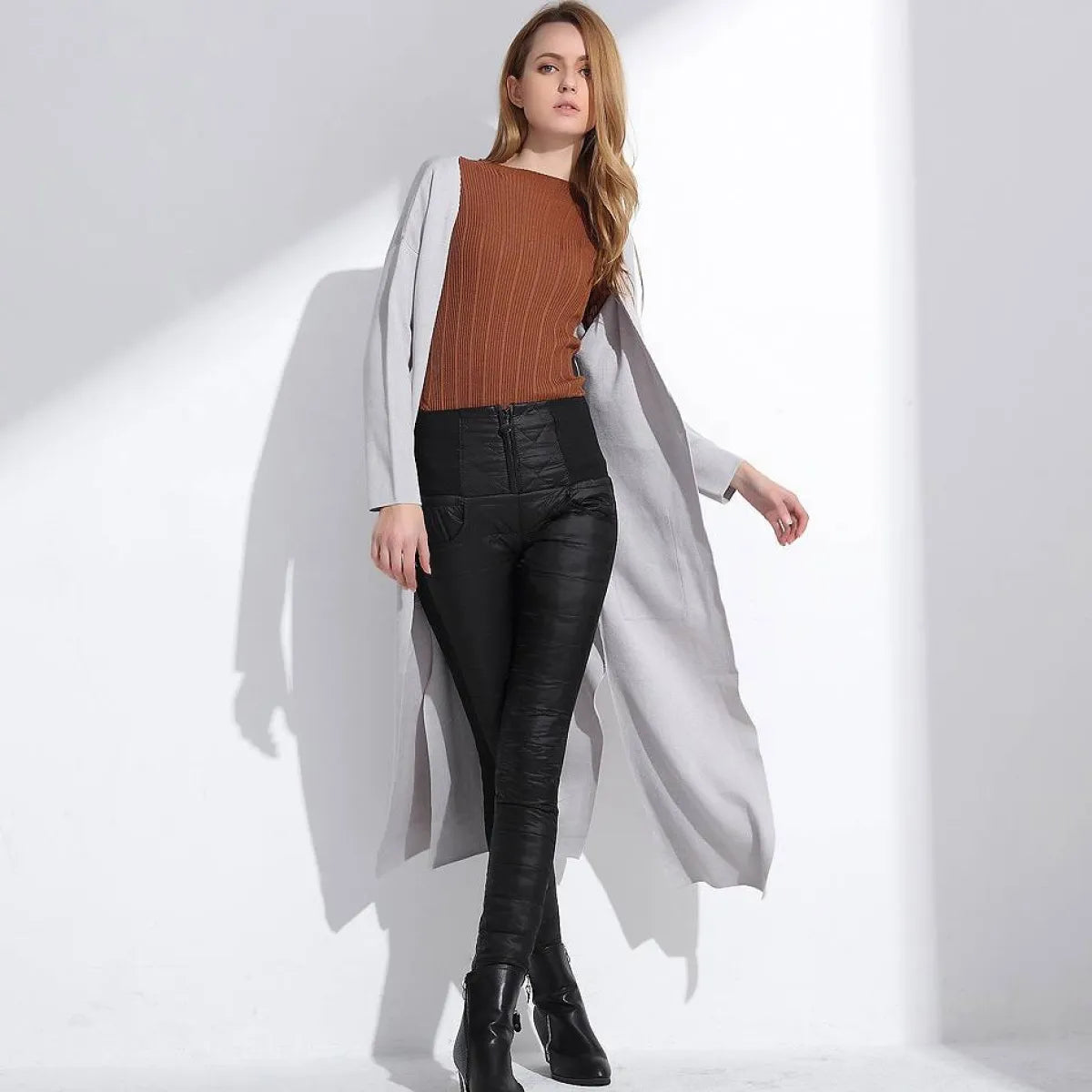 Women High Waist Down Pants - Bottoms - 1