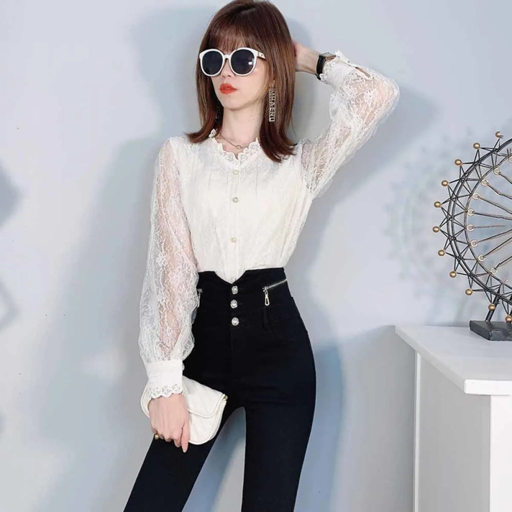 Korean Fashion High Waist Pencil Pants - Bottoms - 3