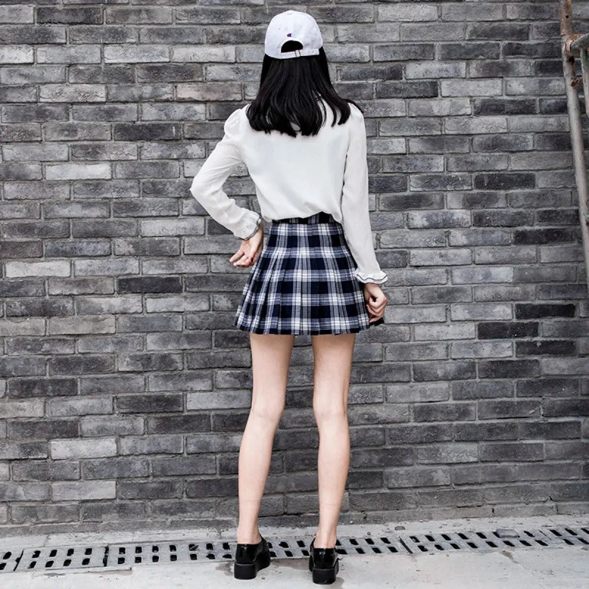 Plaid Preppy Skirt – Harajuku Pleated Mini High Waist Skirt - Bottoms - Skirts - 6