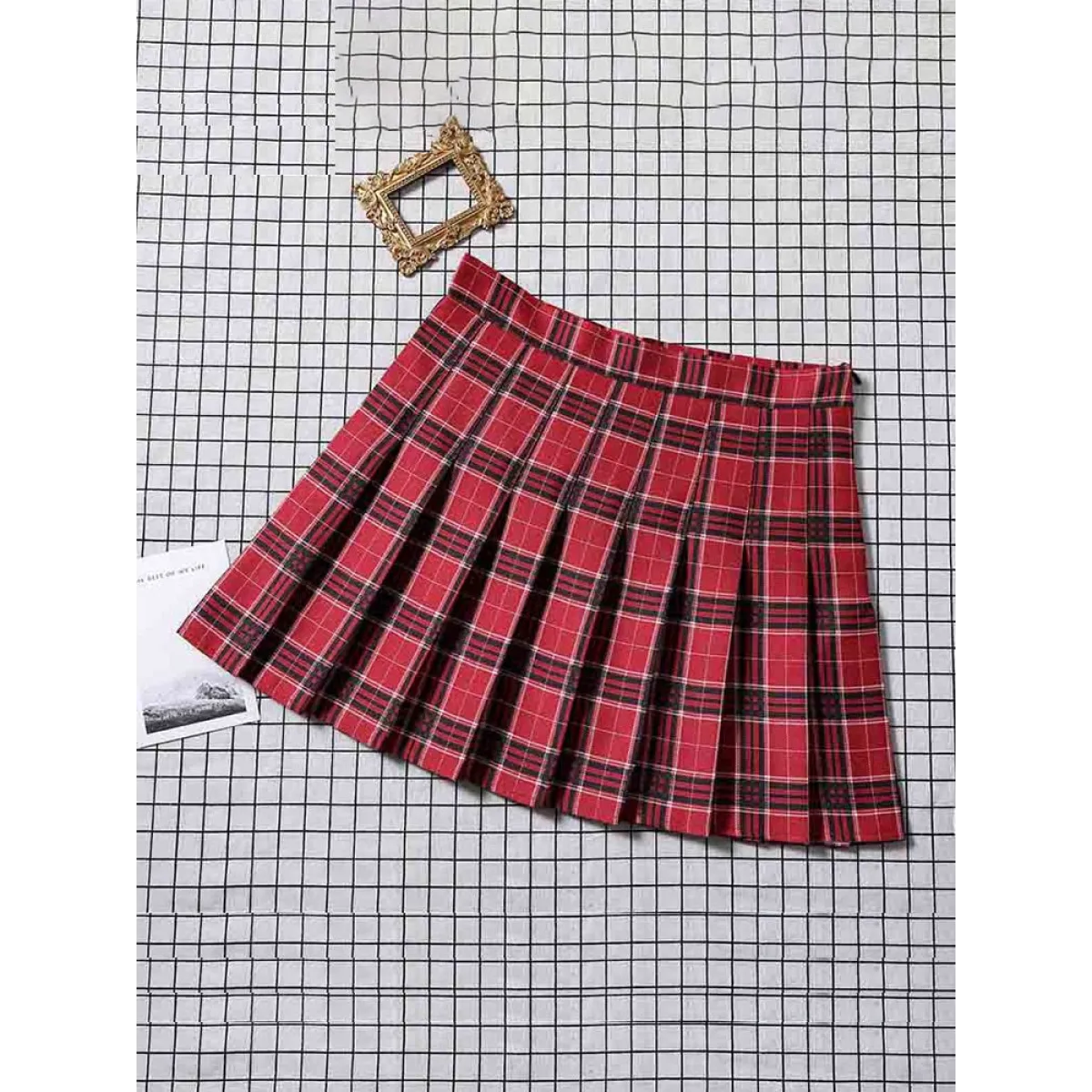 High Waist Pleated A-line Skorts - Bottoms - 17