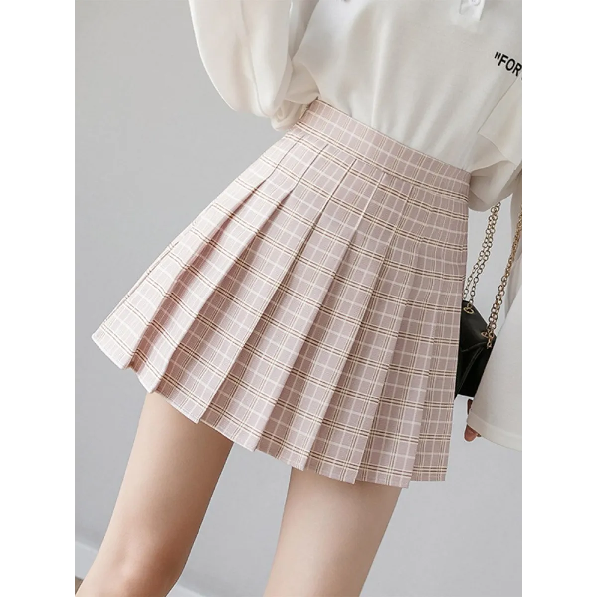 High Waist Pleated A-line Skorts - Bottoms - 7