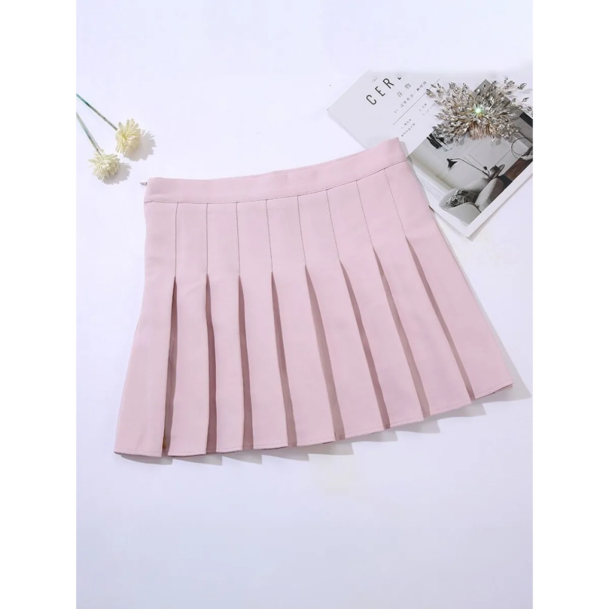 High Waist Pleated A-line Skorts - Bottoms - 10