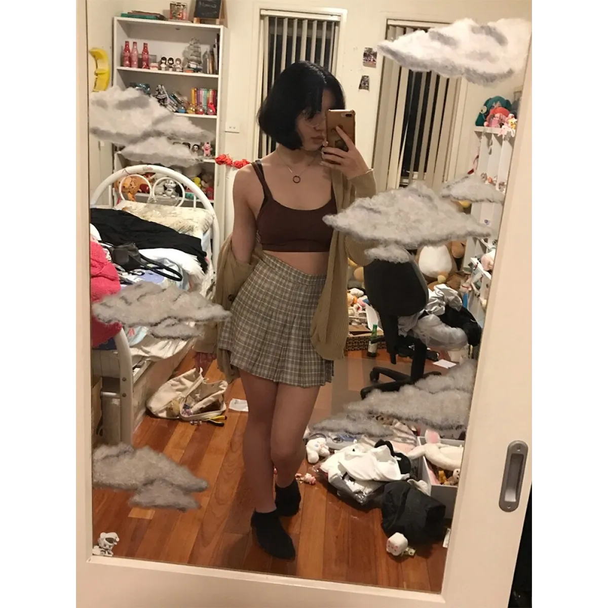 High Waist Pleated A-line Skorts - Bottoms - 6