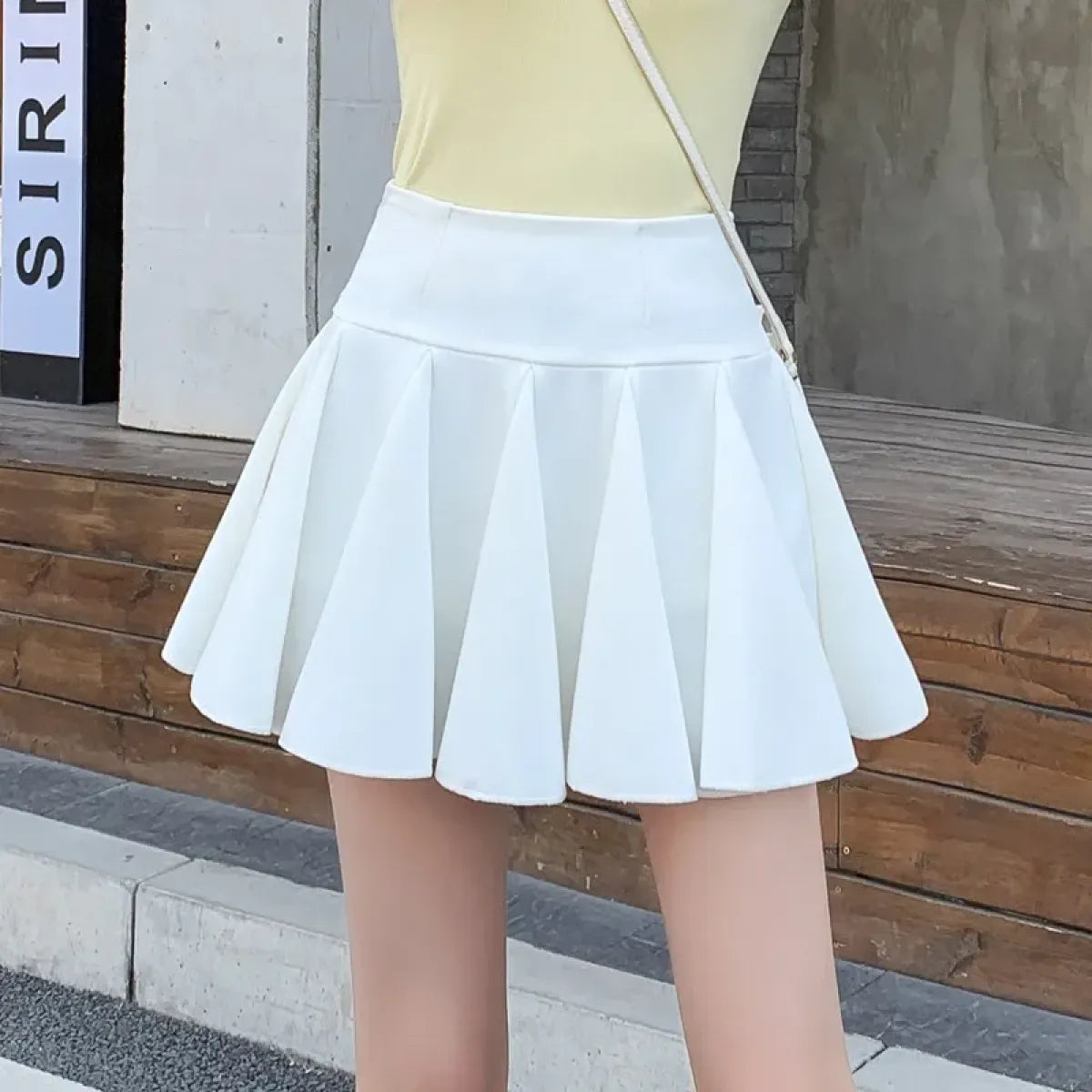 High Waist Pleated Mini Skirt – Korean Style Skater Skirt for Women - Bottoms - Skirts - 5