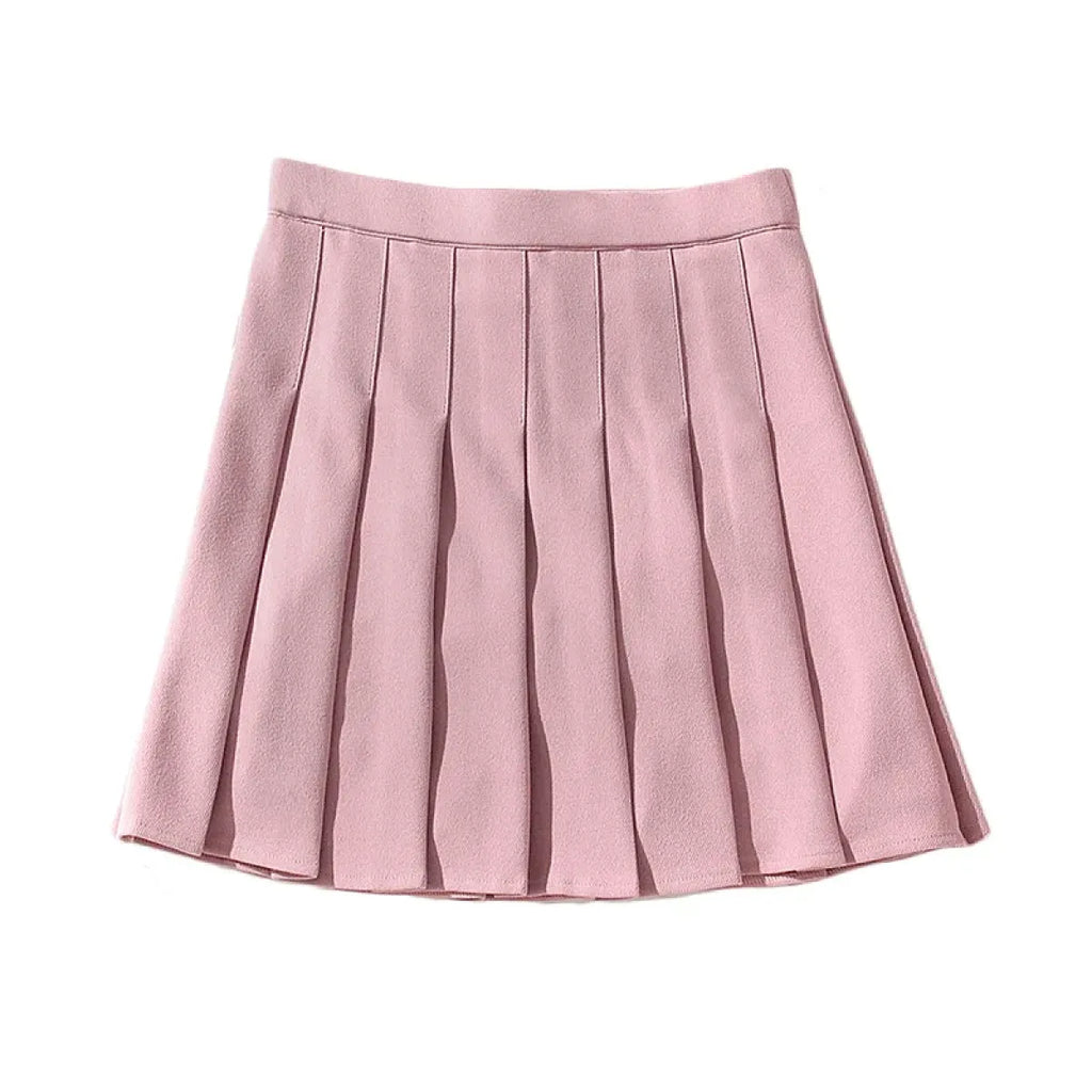 High Waist Pleated Skirt – Kawaii Harajuku Lolita Sailor Style - Bottoms - Skirts - 4