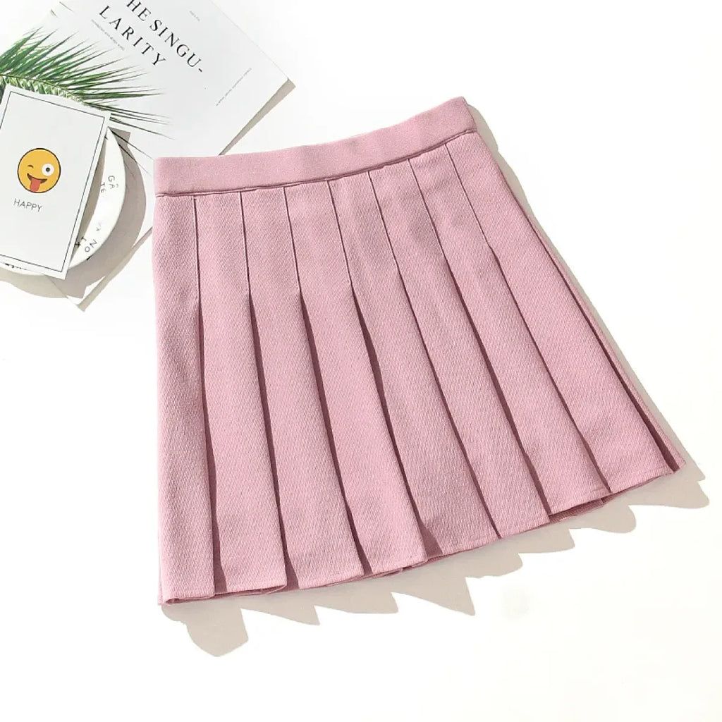 High Waist Pleated Skirt – Kawaii Harajuku Lolita Sailor Style - Bottoms - Skirts - 8
