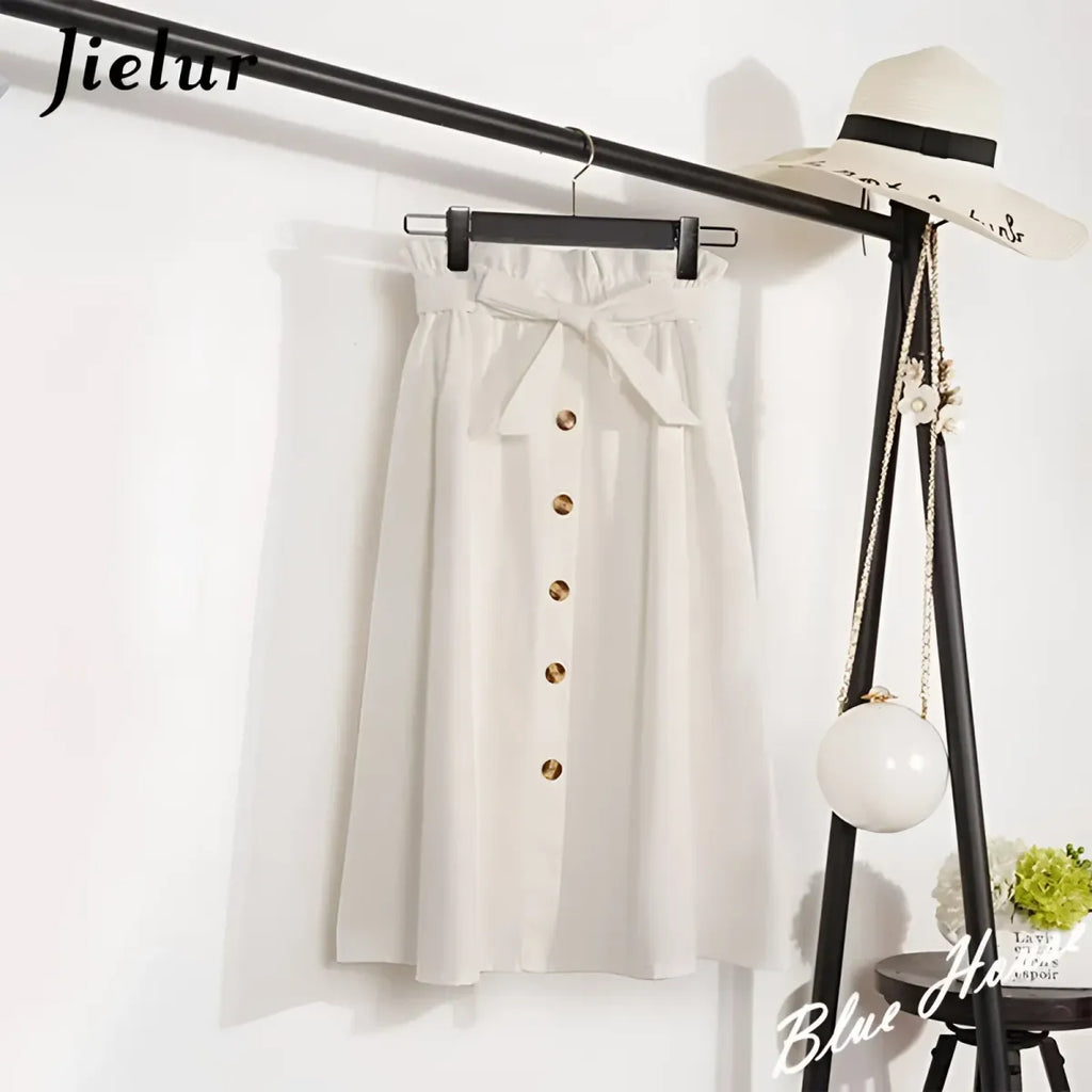 Elegant High Waist Pleated Skirts - Bottoms - 18