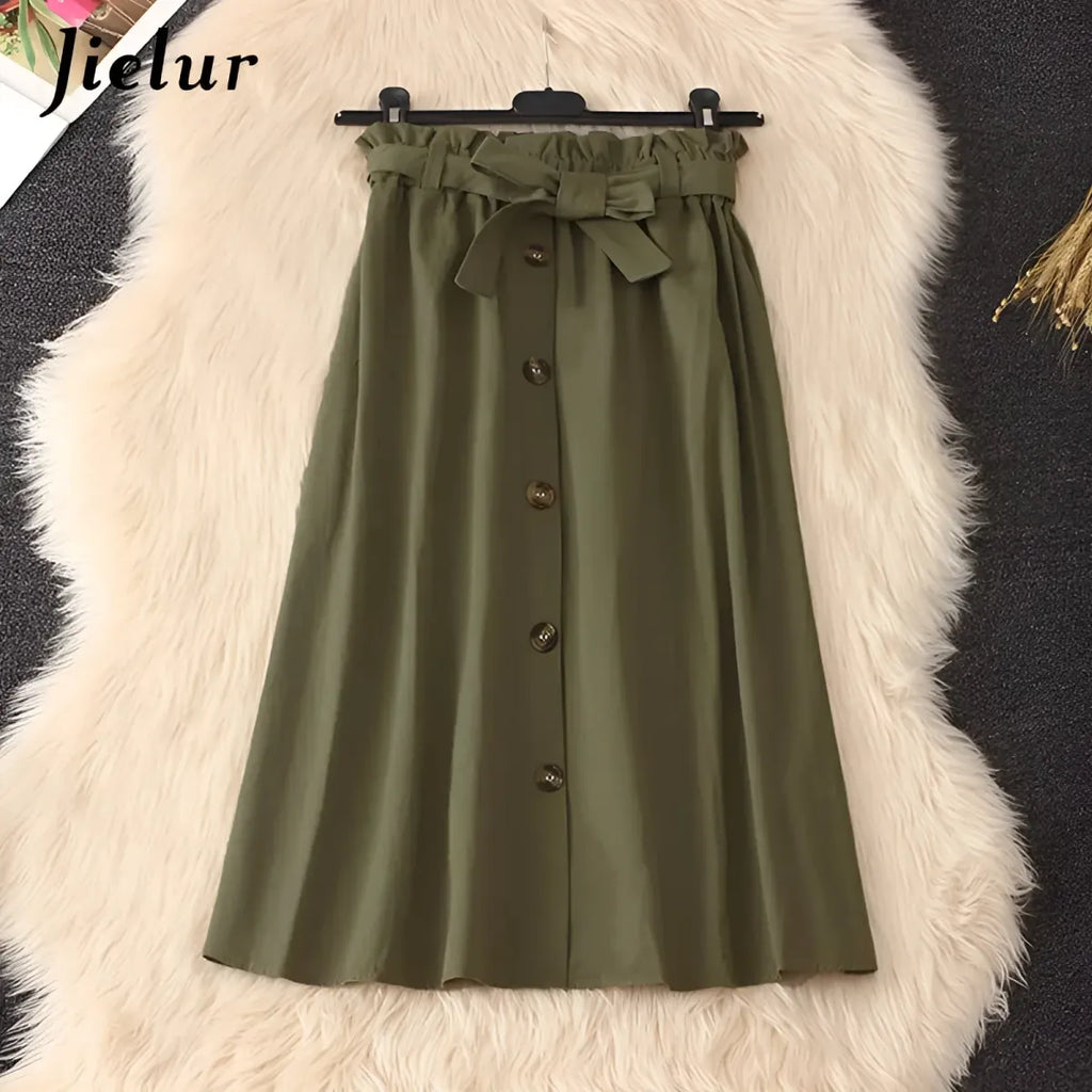 Elegant High Waist Pleated Skirts - Bottoms - 12