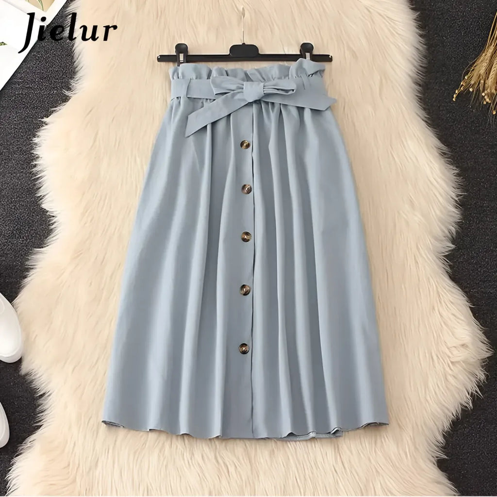 Elegant High Waist Pleated Skirts - Bottoms - 16