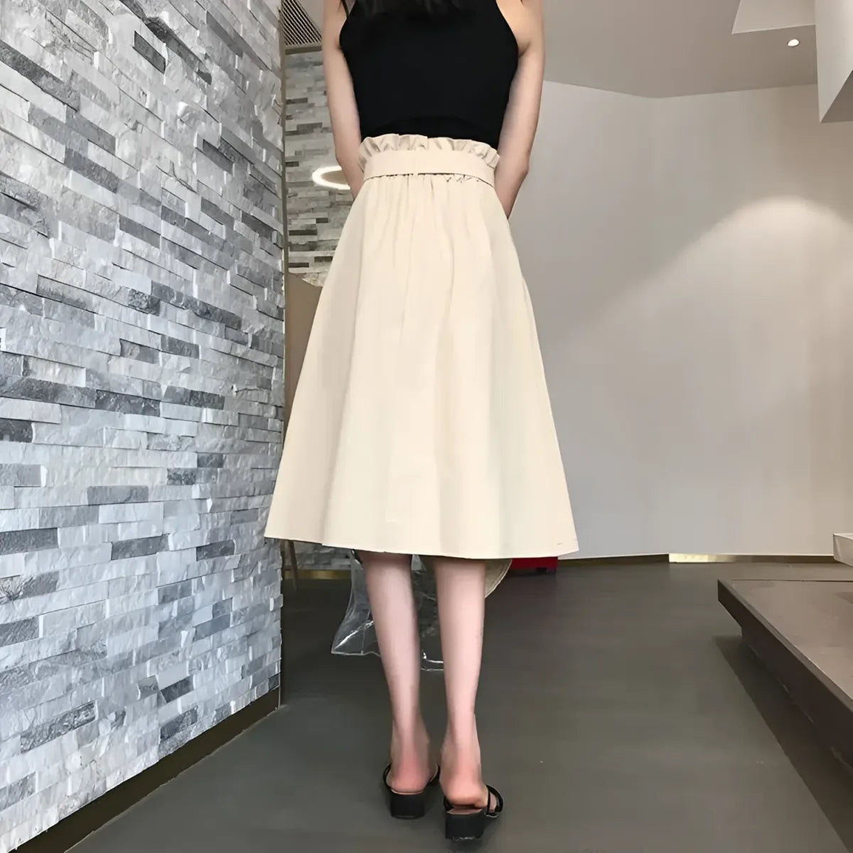 Elegant High Waist Pleated Skirts - Bottoms - 4