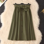 Elegant High Waist Pleated Skirts - Bottoms - 2
