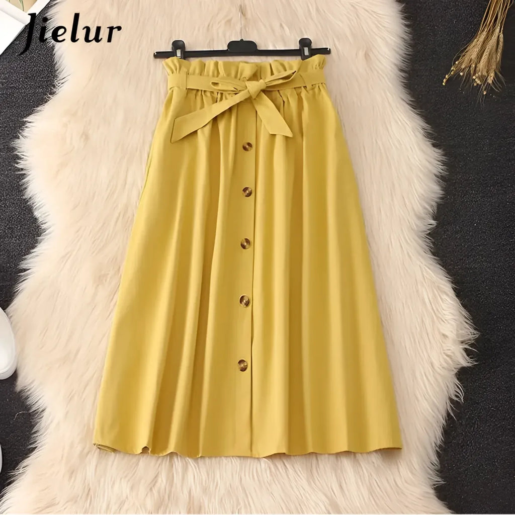 Elegant High Waist Pleated Skirts - Bottoms - 13