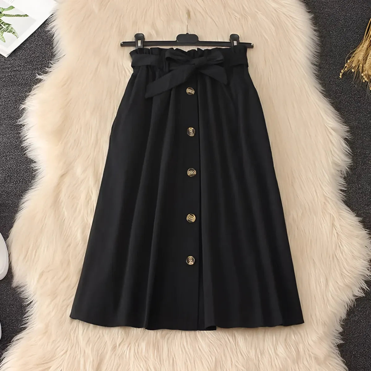 Elegant High Waist Pleated Skirts - Bottoms - 10