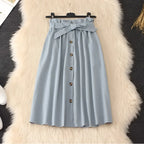 Elegant High Waist Pleated Skirts - Bottoms - 8