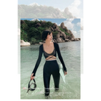 Glitter Bikini Set – High Waist Shiny Contrast Trim Beachwear - Swimsuits - Swimwear - 29