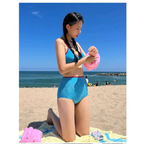 Glitter Bikini Set – High Waist Shiny Contrast Trim Beachwear - Swimsuits - Swimwear - 10