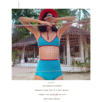 Glitter Bikini Set – High Waist Shiny Contrast Trim Beachwear - Swimsuits - Swimwear - 6