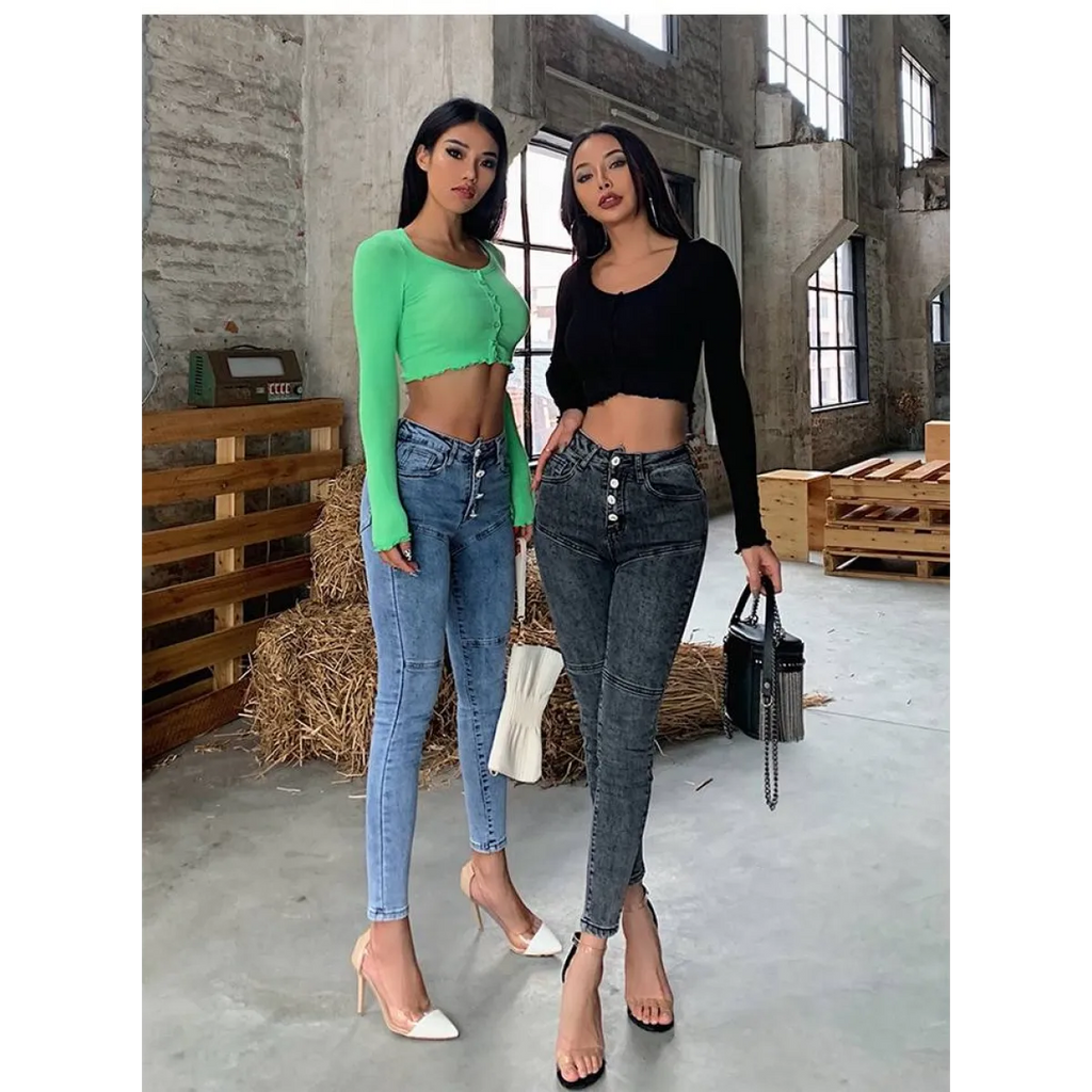 Women’s High Waist Skinny Jeans - Bottoms - 11